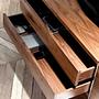 Lowboard impiallacciatura di legno acciaio cromato 6