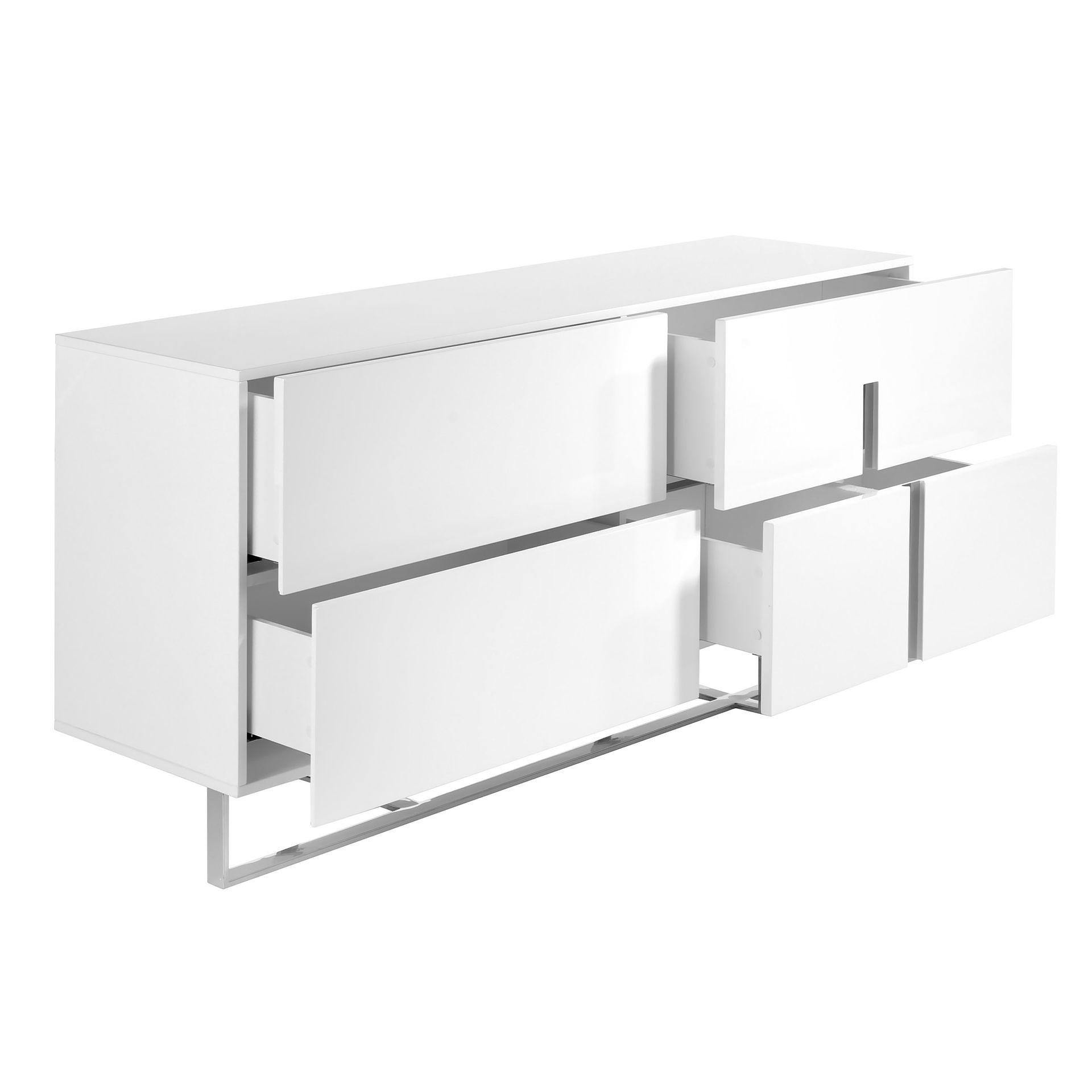 Sideboard Verchromter Stahl Weiß 3