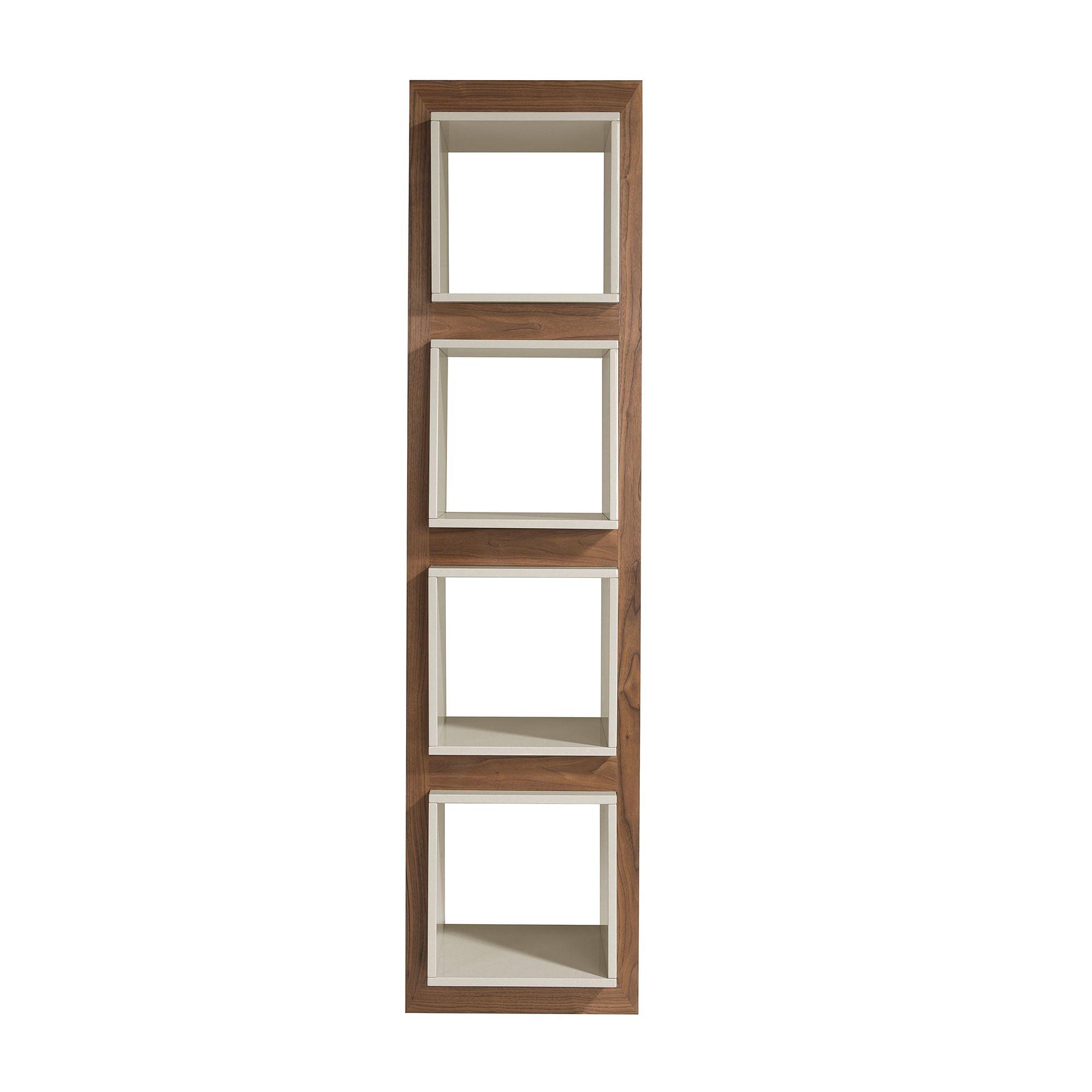 Cube Walnut veneer bookcase 5