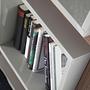 Cube Walnut veneer bookcase 7