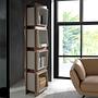 Cube Walnut veneer bookcase 6
