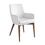 Armchair Faux leather Wood White 0