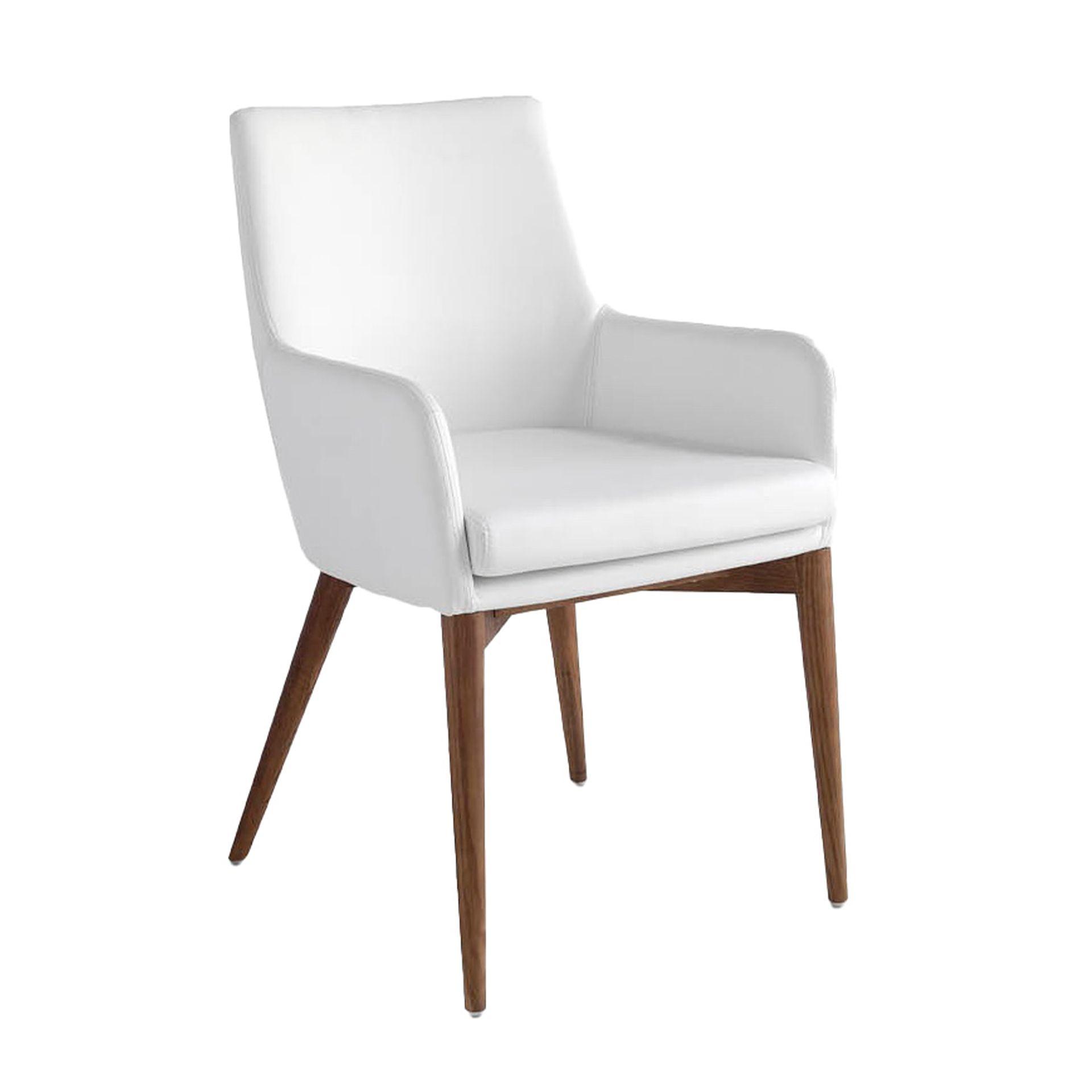 Armchair Faux leather Wood White 0