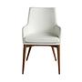 Armchair Faux leather Wood White 5