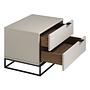 ANGEL CERDÁ Bedside table in grey wood and black steel 3
