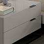 ANGEL CERDÁ Bedside table in grey wood and black steel 7