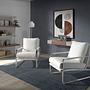 Armchair Faux Leather White 2