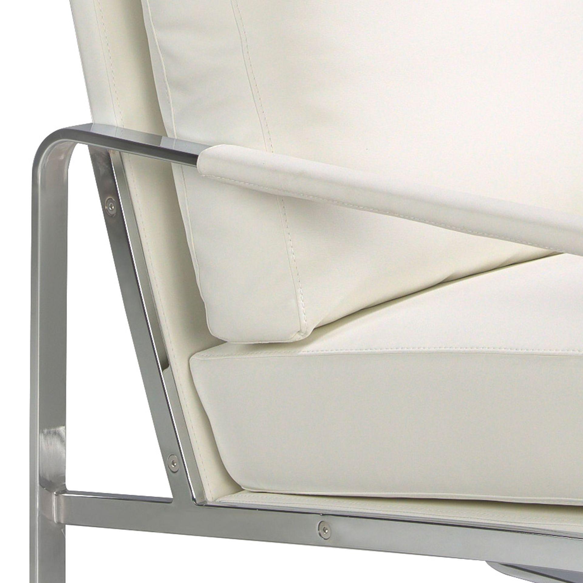 Armchair Faux Leather White 7