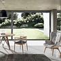 Armchair with ash wood legs Textile Beige 2