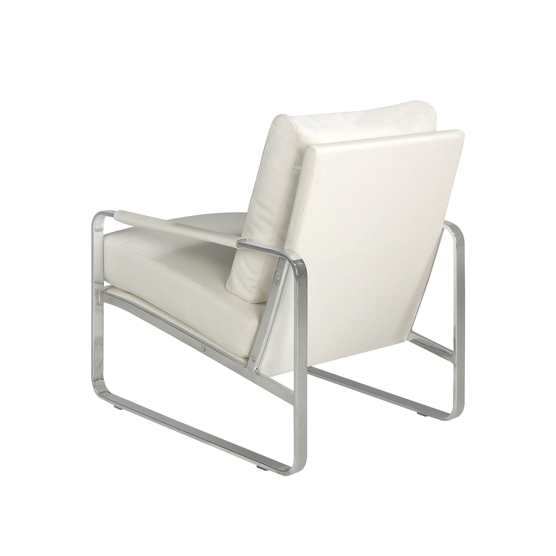Armchair Faux Leather White 4
