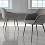 Dining chair fabric dark grey 1