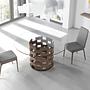 Rectangular console table wood veneer steel 2
