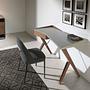 Dining chair stainless steel fabric dark grey 6