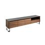 Lowboard wood veneer Chrome-plated steel 0