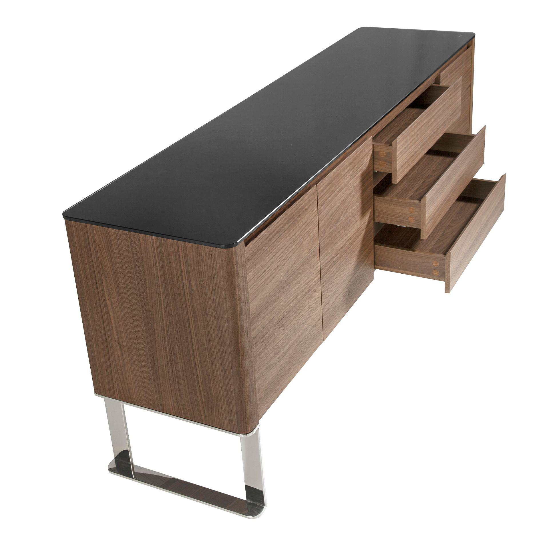 Sideboard wood veneer chrome-plated steel 3