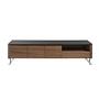 Lowboard legno impiallacciato acciaio cromato 5