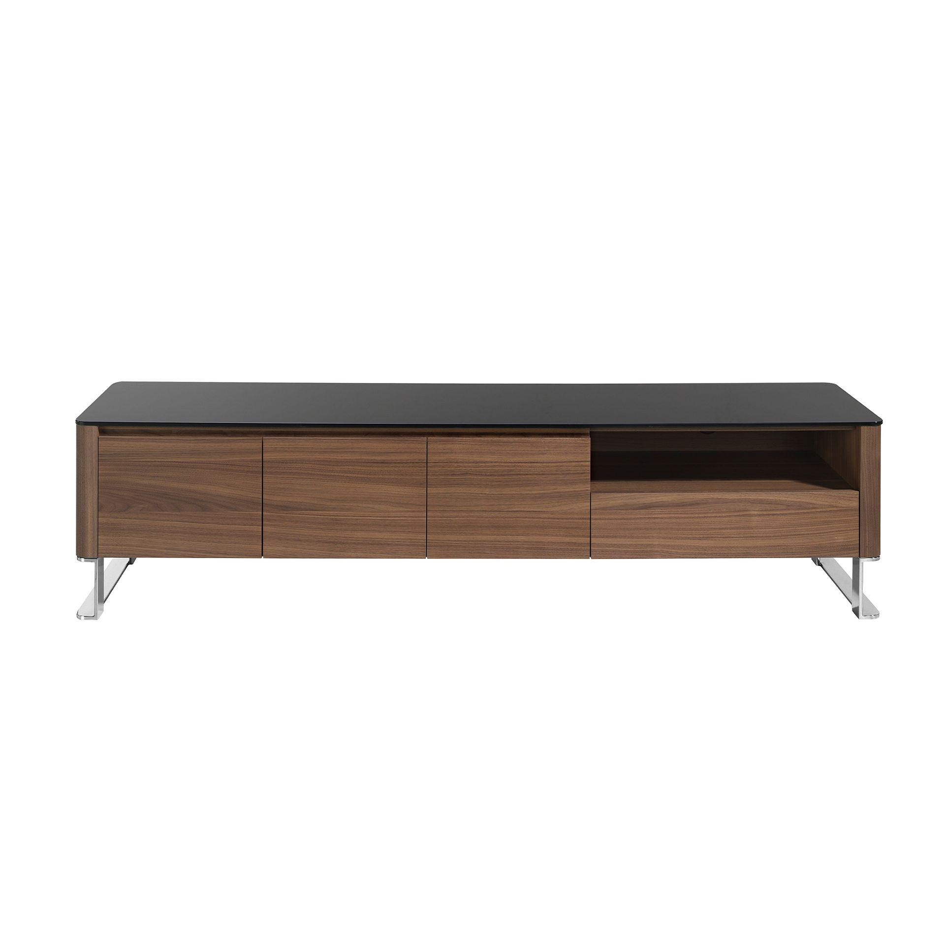 Lowboard wood veneer Chrome-plated steel 5