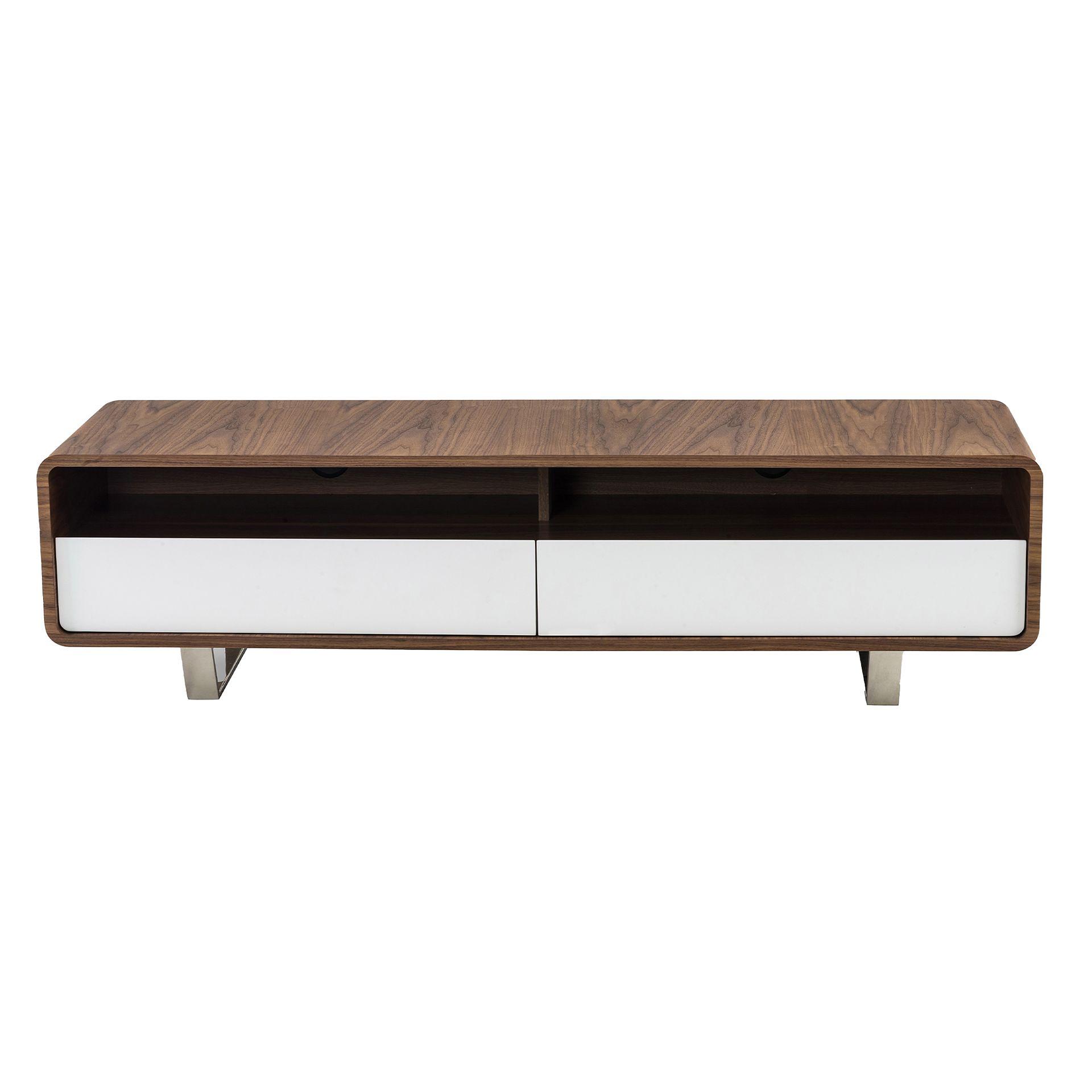 Lowboard Chrome-plated steel Wood veneer 3