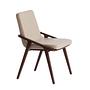 Dining chair faux leather beige 0