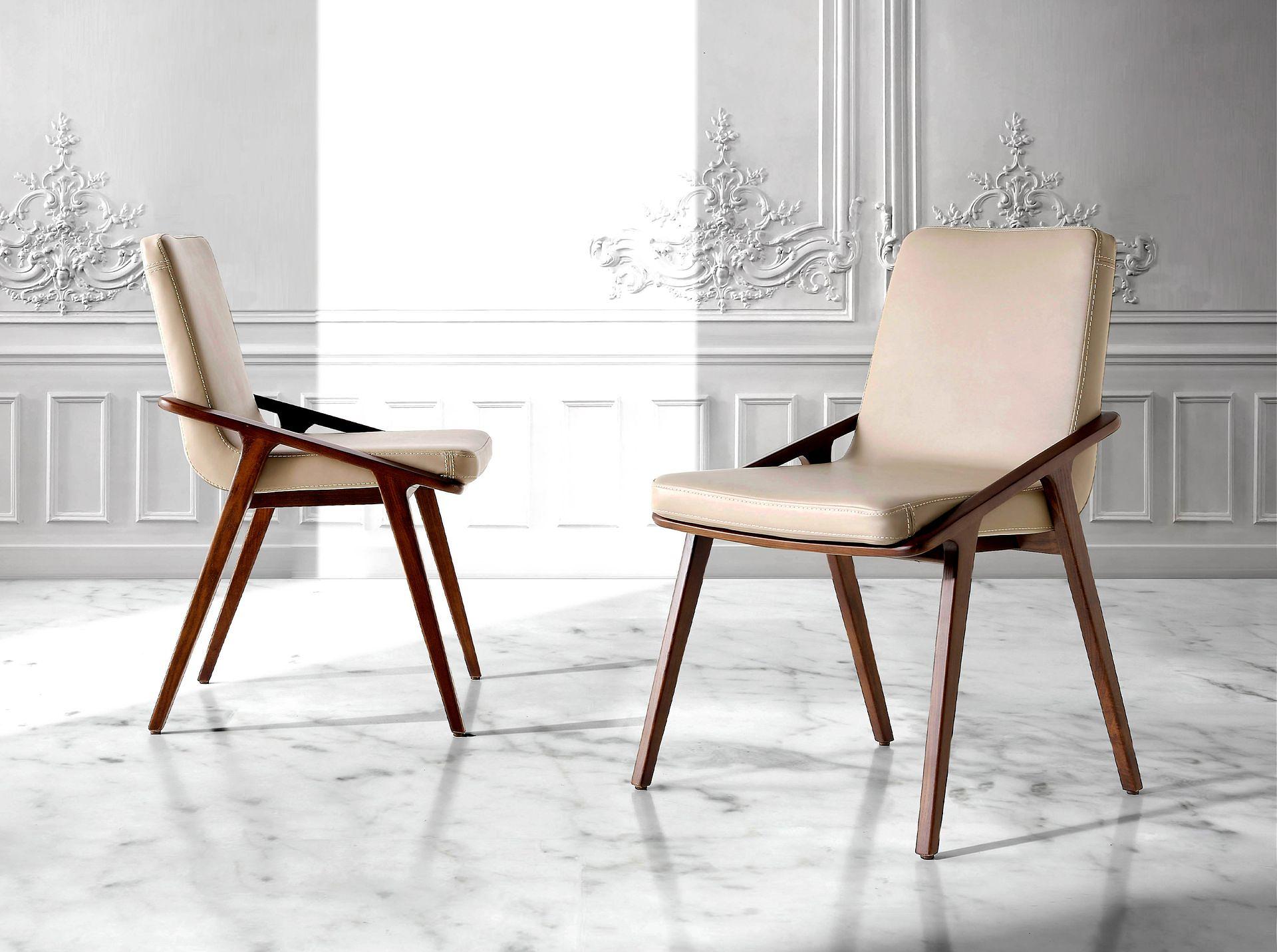Dining chair faux leather beige 1