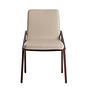 Dining chair faux leather beige 5