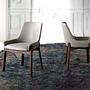 Dining chair faux leather grey 1
