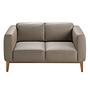 Sofa 2-Sitzer Leder Grau 5