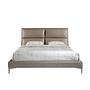 Double bed faux leather gray 4
