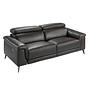 Sofa 3-seater with recliner function Leather Chocolate Brown 0