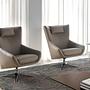 5044 Swivel armchair Artificial leather Gray 1