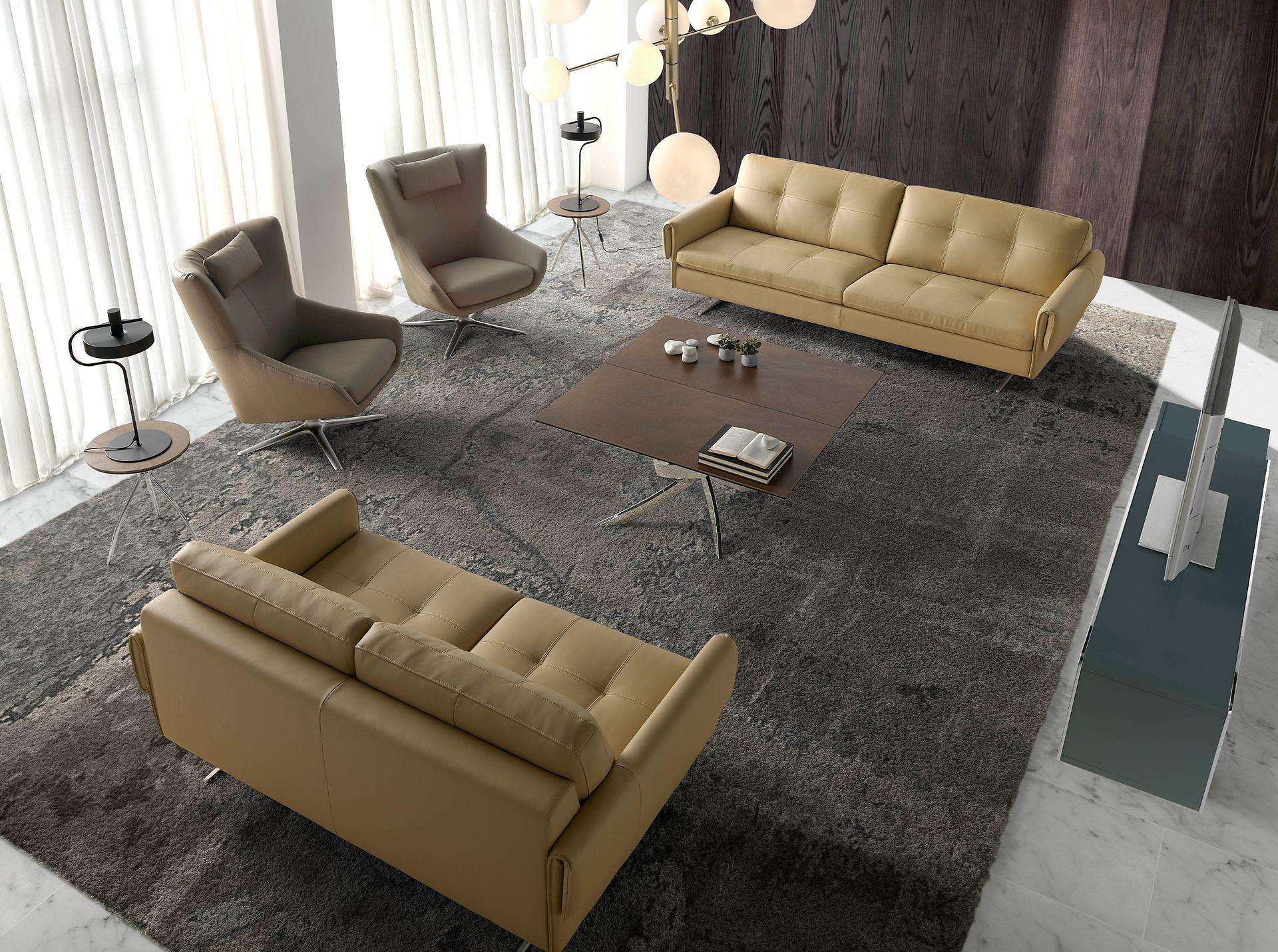 5044 Poltrona girevole ecopelle grigio 2