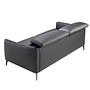 Sofa 3-Sitzer Leder Schwarz 4