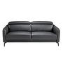 Sofa 3-Sitzer Leder Schwarz 5