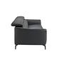 2-seater sofa black leather 4