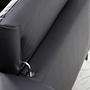 2-seater sofa black leather 7