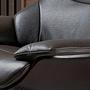 5022 Swivel chair with armrests leather brown 6