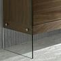 Sideboard Walnut veneer Glass Brown 7