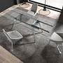 Dining chair stainless steel gray 2