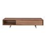 Lowboard walnut veneer stainless steel brown 5