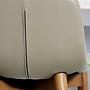 Bar stool faux leather wood grey 6