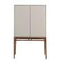 High sideboard walnut veneer cream 5