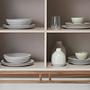 High sideboard walnut veneer cream 7