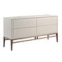 Sideboard impiallacciatura di noce crema 0