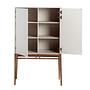 High sideboard walnut veneer cream 3