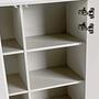 High sideboard walnut veneer cream 4