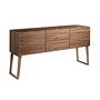 Sideboard impiallacciatura di noce marrone 0