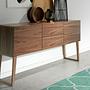 Sideboard impiallacciatura di noce marrone 4