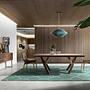 Sideboard impiallacciatura di noce marrone 2