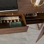 Sideboard impiallacciatura di noce marrone 7