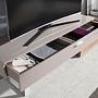 Lowboard walnut veneer stainless steel cream 6